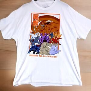Naruto Shippuden Collection Mens T-Shirt Kurama and The Tailed Beasts Size XXL